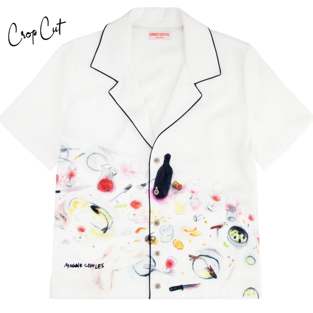 Dinner Service NY Maggie Cowles x DSNY 4AM Bowling Top - Crop Cut